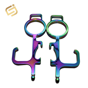 Sublimación de dedo stylus latón no tocar <span class=keywords><strong>la</strong></span> puerta libre abridor llavero limpio <span class=keywords><strong>llave</strong></span> inteligente - Product Image 1