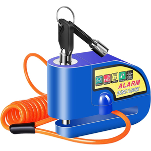 Hırs alüminyum alaşım <span class=keywords><strong>Alarm</strong></span> disk kilidi Anti hırsızlık güvenlik tekerlek 5ft hatırlatma kablosu ile su geçirmez 110dB <span class=keywords><strong>Alarm</strong></span> sesi - Product Image 2