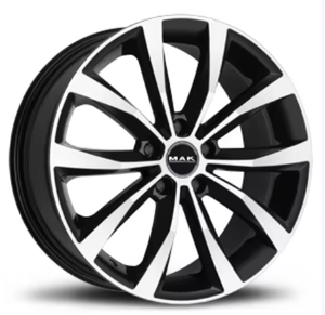 Wolf Black MIRROR 7J18 Et43 5X112 CB57,1 MAK F7080WFBM43VW2X Ruedas de coche de pasajeros Ruedas de aleación 5X112 - Product Image 1