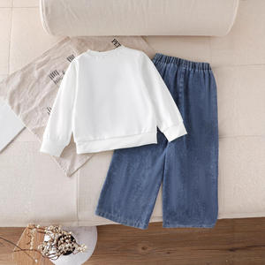 Conjunto de Dos Piezas de Sudadera con Capucha de Mariposa Informal de Moda Otoñal Europea y Americana - Product Image 3