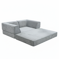 Sofá Modular Grande de Corduroy con Espuma Viscoelástica, sin Estructura, Comprimido en Tablet, para Sala de Estar de Lujo, Asientos de Suelo