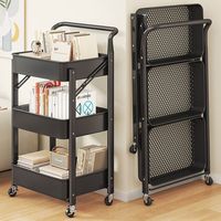 Étagère mobile en métal, style moderne minimaliste, pour cuisine, salle de bain, chambre, étagère multi-niveaux sur pied, organisateur de jouets pour bébé, de collations