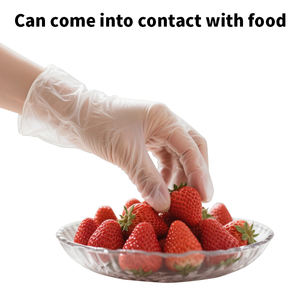 Powder free transparent disposable vinyl <strong>gloves</strong> 9-inch <strong>PVC</strong> industrial kitchen food cooking beauty salon household use 100pcs - Product Image 3