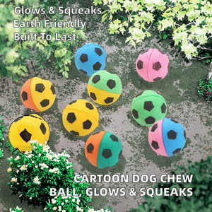 Jouet à mâcher pour chat de petite taille, style dessin animé, lumineux, sonore, écologique, balle d'entraînement pour animaux de compagnie, ballon de football à picots, jouet élastique en TPR pour chat - Product Image 2