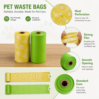 Bolsas para Desechos de Mascotas a Prueba de Fugas, Fáciles de Rasgar, Bolsas para Excrementos de Perro en Rollos para Paseos, Suministro al por Mayor con Etiqueta Privada OEM