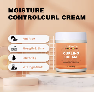 Crème pour cheveux bouclés pour femmes en gros, 100% naturelle, au beurre de karité, à l'huile d'argan, à la vitamine, crème activateur de boucles - Product Image 2