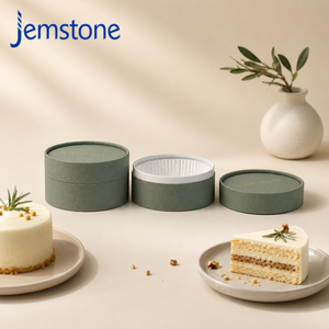 Cajas de Regalo Cilíndricas de Cartón Reciclable Ecológicas de Lujo Personalizadas para Postres, Tubos de Papel para Pasteles de Grado Alimenticio - Product Image 2