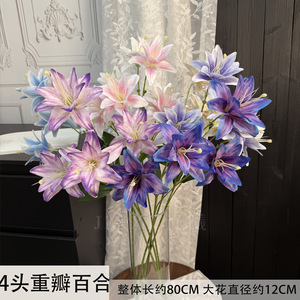 Fleur artificielle en soie Jinxi, lys à branche unique, imperméable, pour décoration de mariage, utilisation en extérieur - Product Image 4