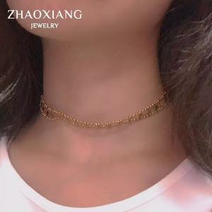 Nuevo Diseño, Collar de Doble Capa con Estrella de Cinco Puntas en Oro de 18k, Collar de Acero Inoxidable, Joyería de Acero Inoxidable - Product Image 2