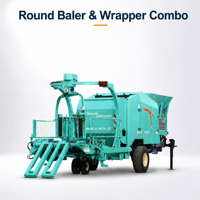 Machine combinée presse-rouleuse et ensileuse à prise de force fixe pour ensilage, maïs et paille, pour la transformation des aliments de pâturage