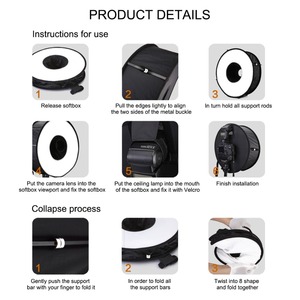 Großhandel faltbare Blitz diffusor Blitzlicht Ring 45cm runde Licht Softbox - Product Image 4