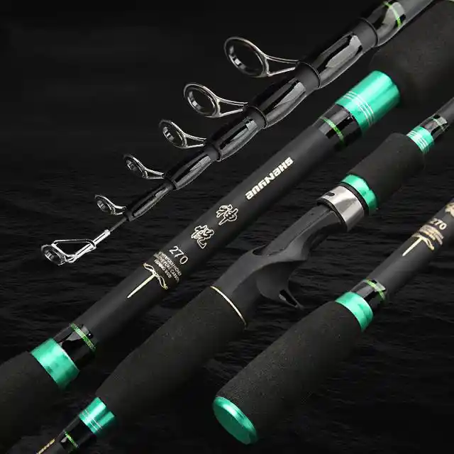 Portable telescopic Baitcasting High Carbon Fishing