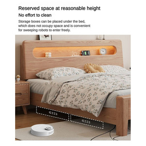 Cama King Size de <span class=keywords><strong>Madera</strong></span> de Lujo con Diseño Simple y Almacenamiento, con Carga USB para Adultos, Precio al por Mayor para Hogar y Hotel - Product Image 4
