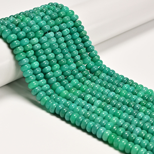 <span class=keywords><strong>Perline</strong></span> di Giada Amazzonite Verde 5x8 mm Tinte di Colore Arancione, Lisce e a Forma di Rondella per Creazione di Gioielli Fai-da-Te - Product Image 1