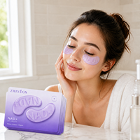 Patchs rafraîchissants pour les yeux, anti-poches et cernes, à la caféine, niacinamide, NAD+, collagène et peptides, marque privée, véganes
