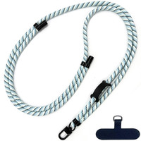 Cordon de téléphone universel OEM en gros, réglable 0,8M 1,5M, tressé, détachable, support anti-perte pour cou et poignet