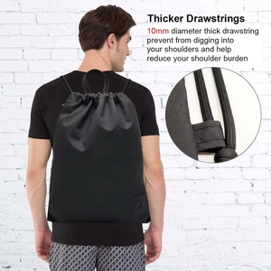 Custom Logo Gym Outdoor Travel Sports Men Women <strong>Waterproof</strong> Side Zipper Pocket Large <strong>Drawstring</strong> <strong>Bag</strong> - Product Image 5
