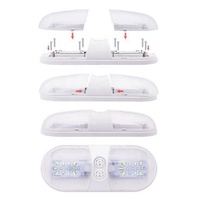 12V RV Intérieur Lumière Double Côté Dôme LED Lumière avec Interrupteur pour Camper RV Remorque Bateau Van