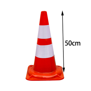 12 <span class=keywords><strong>Cones</strong></span> flexíveis do tráfego do cone de segurança rodoviária do PVC da polegada 30cm com listra reflexiva - Product Image 2