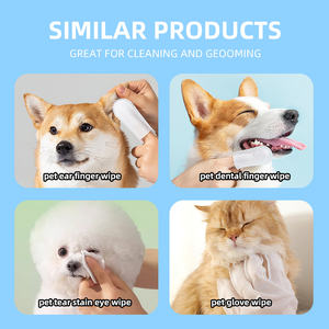 Custom Logo Pearl Pattern Design <span class=keywords><strong>Pet</strong></span> Care Ear Cleaning Finger Wipes Para Cães E Gatos - Product Image 6