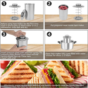 Nouveau cuiseur de presse à viande en acier inoxydable pour <span class=keywords><strong>faire</strong></span> de la viande de charcuterie <span class=keywords><strong>maison</strong></span> saine avec attendrisseur de viande - Product Image 5