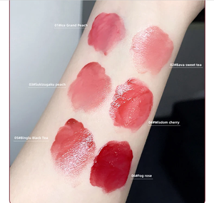 Gloss à lèvres rose pêche, miroir noir, brillant à lèvres transparent, imperméable, anti-adhésif, rouge à lèvres liquide rouge, teinte à lèvres nude, maquillage - Product Image 6