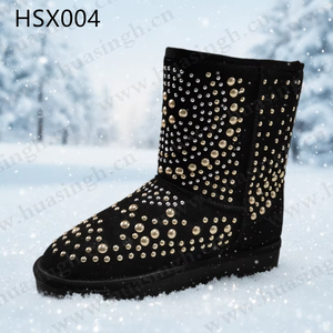 Botas de Nieve LXG para <span class=keywords><strong>Mujer</strong></span>, con Suela Antideslizante de TPR, Cálidas, con Parte Superior Brillante y Forro de Peluche, Modelo HSX004 - Product Image 2
