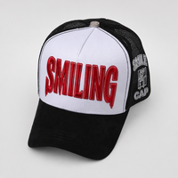 Casquette de baseball originale en gros Gorras Barbas, style camionneur, avec broderie en relief, 5 panneaux, maille noire, pour hommes et femmes