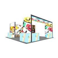 Chine usine bas prix 20ftx20ft personnalisable mobile en aluminium stand d'exposition modulaire stand fournisseur