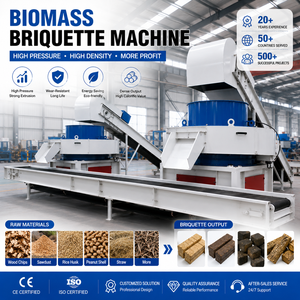 <b>Cow</b> Dung Sugar Cane Leaf Wheat Straw Briquette Machine with Engine Core Component 5000-6000KG/H Capacity Energy Saving - Product Image 1