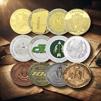 Pièces de monnaie commémoratives personnalisées en alliage de zinc, médailles métalliques d'anniversaire, pièces de monnaie de collection, pièces de monnaie commémoratives double face, personnalisables