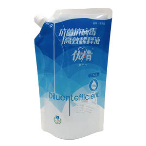Custom 1000ml PE <b>Plastic</b> <b>Packaging</b> Security Oxygen Insulation Heat Seal Bag Stand Spout Pouch Window Diluent Efficient Chemical - Product Image 1