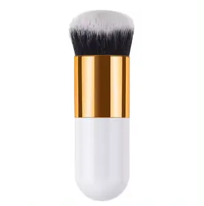 Poudre de fond de teint simple gros et grand pinceau de poudre de maquillage Kabuki dense