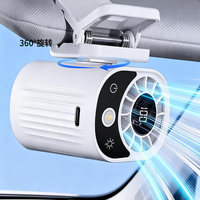 Ventilador Portátil Multifuncional con Clip, Recargable por USB-C, Mini Ventilador de Enfriamiento con Pantalla Digital, 3 Velocidades, Ventilador de Mano con Clip para Escritorio