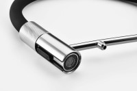 Robinet de cuisine moderne à poignée unique trois-en-un purificateur d'eau avec pont chaud/froid monté en chrome/gris pistolet pour hôtel
