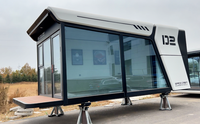 Maisons conteneurs intelligentes américaines de type capsule spatiale, entièrement modernes, préfabriquées, modulaires, écologiques, à usage commercial, avec panneaux sandwich