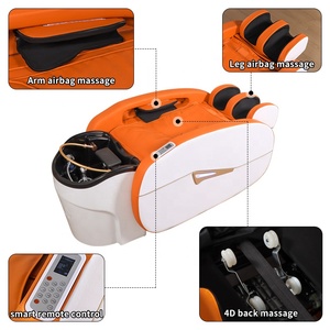 Multifunktions-Friseursalon Orange <span class=keywords><strong>Shampoo</strong></span> <span class=keywords><strong>Massage</strong></span> stuhl Head Spa Elektrischer <span class=keywords><strong>Massage</strong></span> tisch Barber Shop Water Circulation Spa Bed - Product Image 4