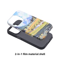 Coque de téléphone 3D mate à sublimation 2-en-1 avec revêtement, machine de sublimation sous vide pour coques de téléphone, coques de téléphone 3D vierges à 2 couches