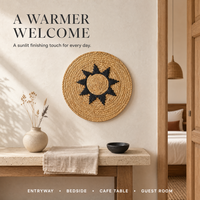 Tapis d'aromathérapie en osier multi-usages torsadé pour table de chevet