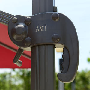 Sombrilla para jardín al aire libre, sombrilla de plátano, impermeable, con energía solar, luces LED, sombrilla lateral de acero - Product Image 3