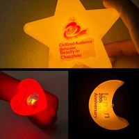 Lampes portables YIRUIDA en forme d'étoile, de cœur et de lune - Accessoires de danse pour enfants, petite veilleuse, étoiles lumineuses, design en plastique personnalisable