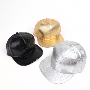 <b>Snapback</b> <b>Cap</b> PU Crocodile Texture Flat Brim Hat Fashion Casual Streetwear Adult Unisex Hip Hop Baseball <b>Cap</b> - Product Image 2