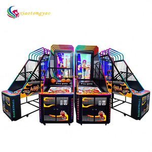 Machine de tir au basket-ball commerciale à monnayeur pour adultes et enfants, construction métallique, certifiée CE, en anglais, pour jeu en intérieur - Product Image 1