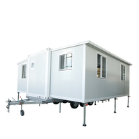 Maisons modulaires portables mobiles préfabriquées de luxe de 20 pieds remorque de bureau sur le terrain petite maison sur roues à vendre