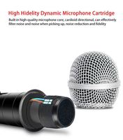 Microphone dynamique portable professionnel Xtuga XMB-104 pour chant en extérieur, filaire XLR, pour karaoké à domicile, avec suppression du bruit, en plastique