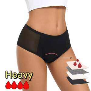 Braguitas Menstruales de 4 Capas a Prueba de Fugas para Mujer, Cobertura Total, Ropa Interior Menstrual Lavable - Product Image 1