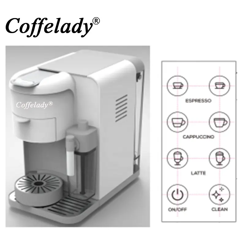 4 in 1 Multi Function Compatible Espresso machine and Capsule Coffee Machine espresso maker italian coffee make with milk tank