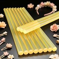 Bâton de colle thermofusible jaune JCXC 11 mm, adhésif EVA haute adhérence, viscosité 7000-10000, pour serre-têtes, pinces à cheveux, accessoires capillaires et artisanat