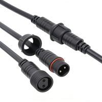 Câbles d'alimentation pour projecteur mural LED 3 voies M21 3P Connecteur AC 3 fils mâle et femelle