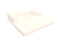 Canapé-lit modulaire inclinable avec revêtement en velours capitonné, rembourrage en éponge, confort personnalisable pour salon, atelier, design moderne